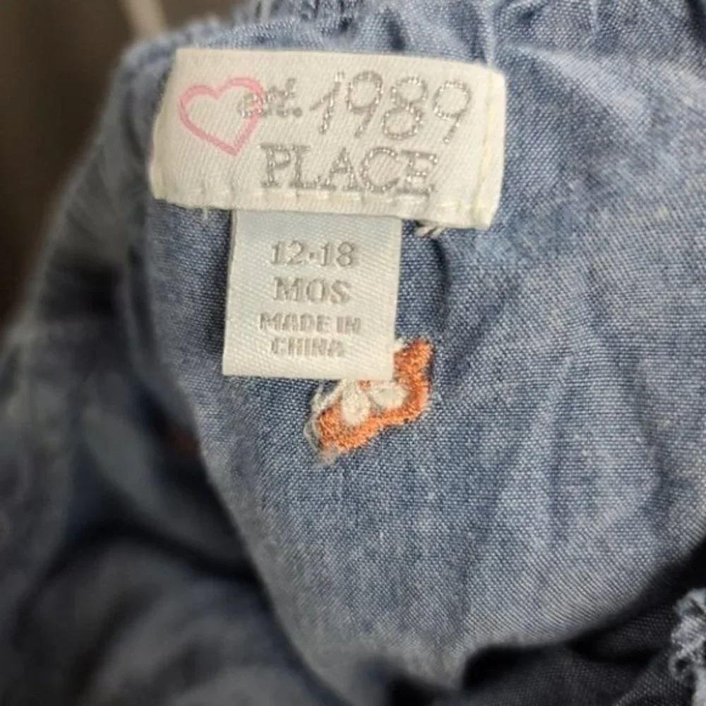 The Children's Place Butterfly Chambray Romper